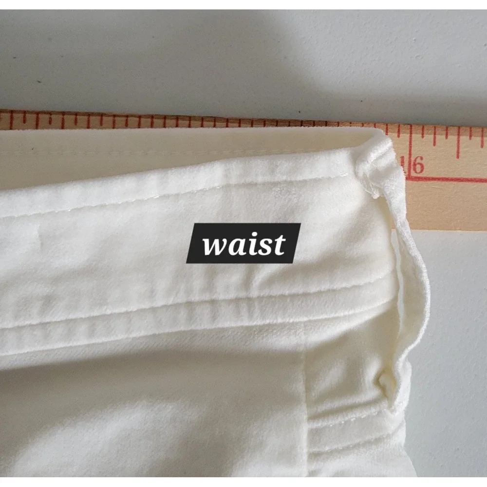 J.Crew Wide-Leg Velvet‎ Sailor Trouser Women's Size 29 Petite Ivory NEW